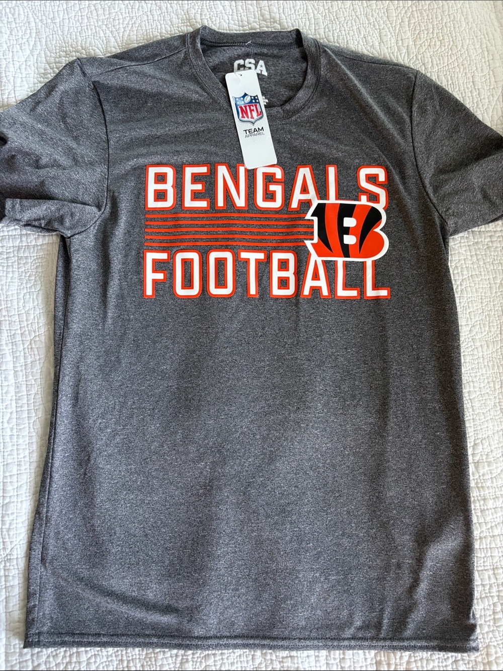 NFL Bengals Football Men’s Gray Performance Tee